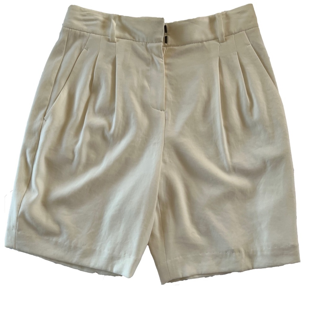 Theory White/Cream Dressy Bermuda Short